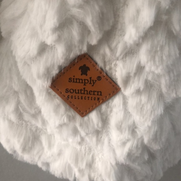 Simply Southern White Fuzzy Quarter Zip Jacket - Picture 4 of 5